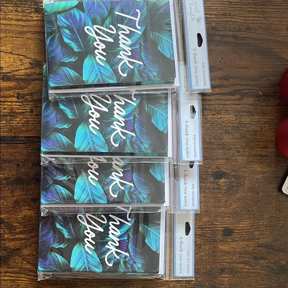 Blue and Green Thank You Cards 4 Sets